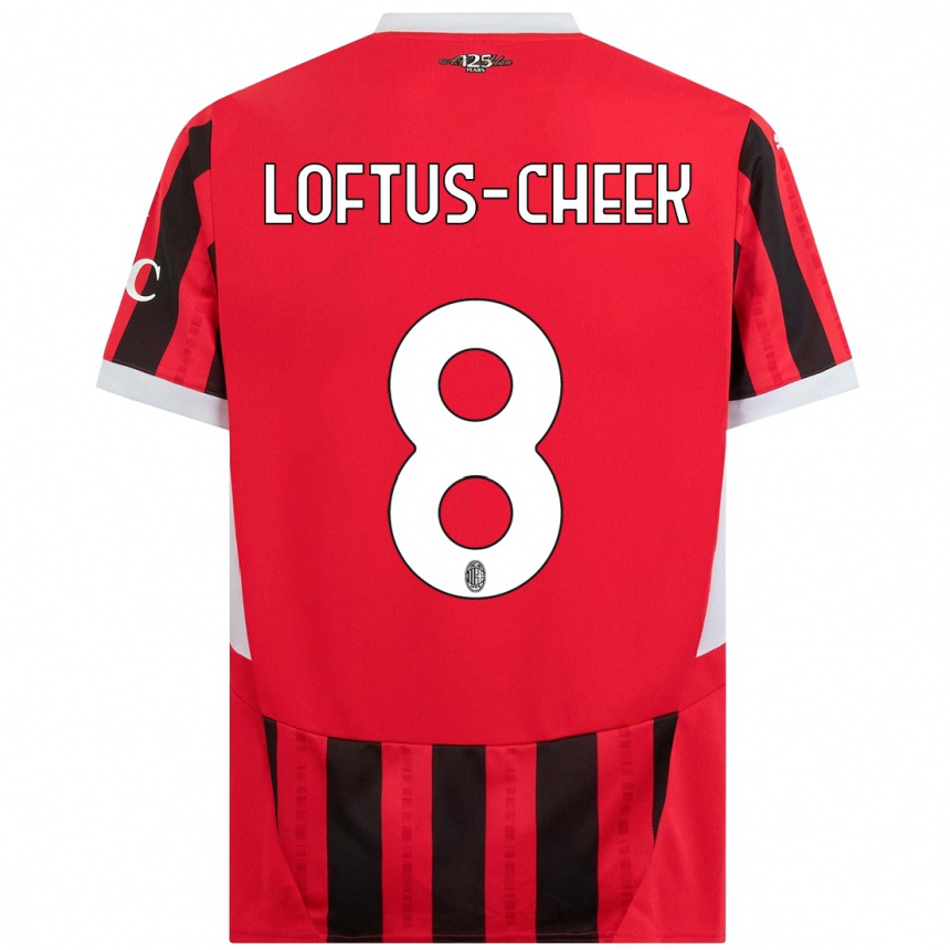 Niño Fútbol Camiseta Ruben Loftus-Cheek #8 Rojo Negro 1ª Equipación 2024/25