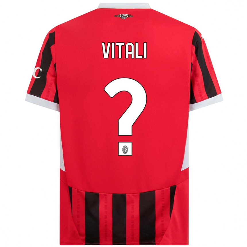 Niño Fútbol Camiseta Michael Vitali #0 Rojo Negro 1ª Equipación 2024/25