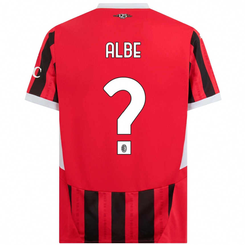 Niño Fútbol Camiseta Salem Albe #0 Rojo Negro 1ª Equipación 2024/25