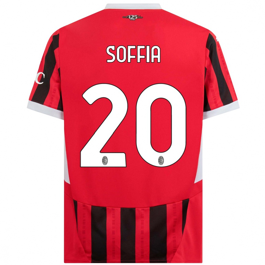 Niño Fútbol Camiseta Angelica Soffia #20 Rojo Negro 1ª Equipación 2024/25