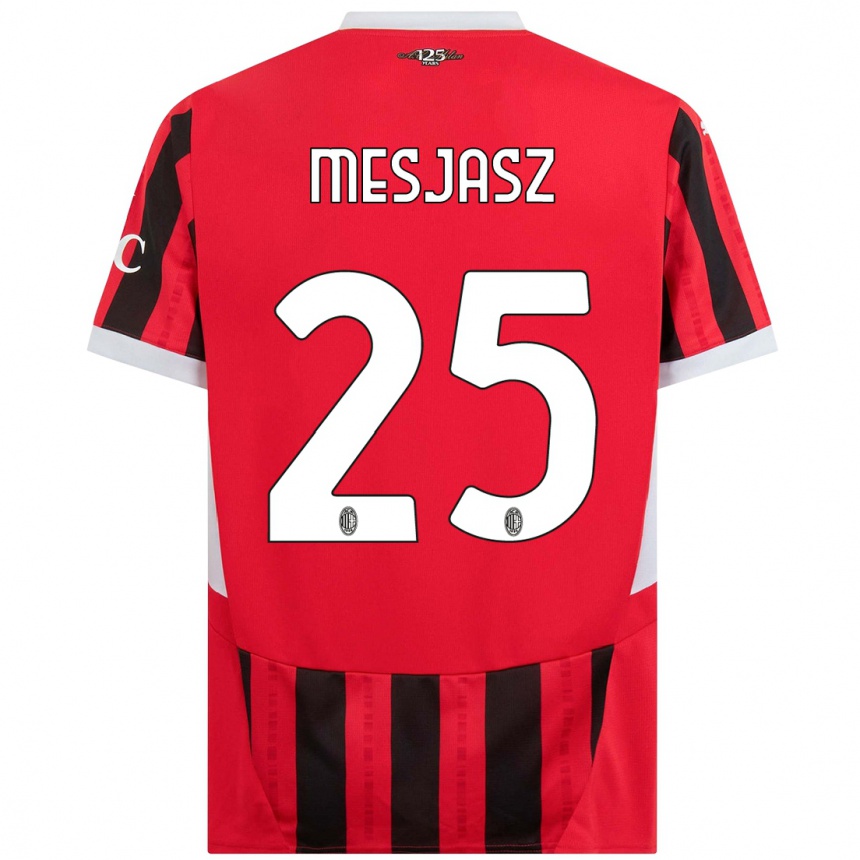 Niño Fútbol Camiseta Malgorzata Mesjasz #25 Rojo Negro 1ª Equipación 2024/25