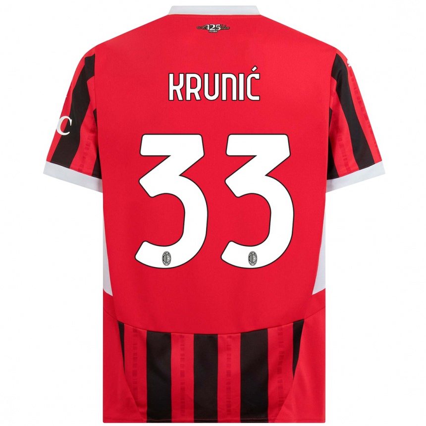 Niño Fútbol Camiseta Rade Krunic #33 Rojo Negro 1ª Equipación 2024/25