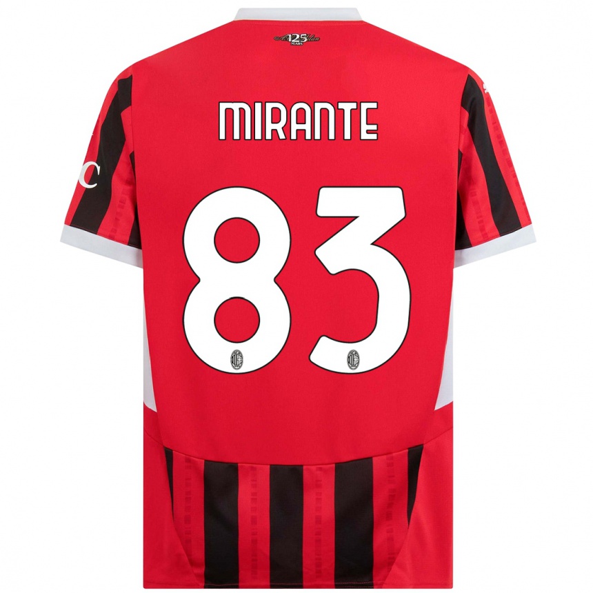 Niño Fútbol Camiseta Antonio Mirante #83 Rojo Negro 1ª Equipación 2024/25