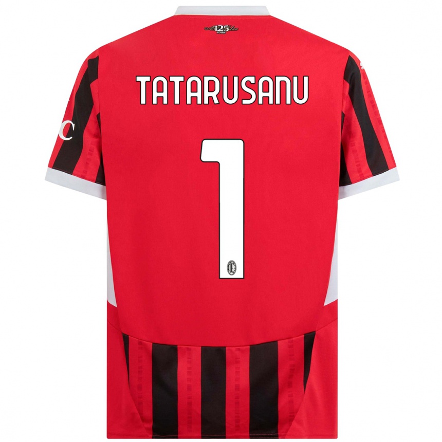 Niño Fútbol Camiseta Ciprian Tatarusanu #1 Rojo Negro 1ª Equipación 2024/25