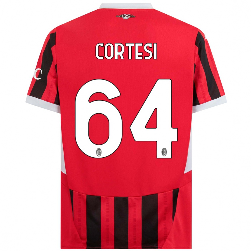 Niño Fútbol Camiseta Selena Cortesi #64 Rojo Negro 1ª Equipación 2024/25