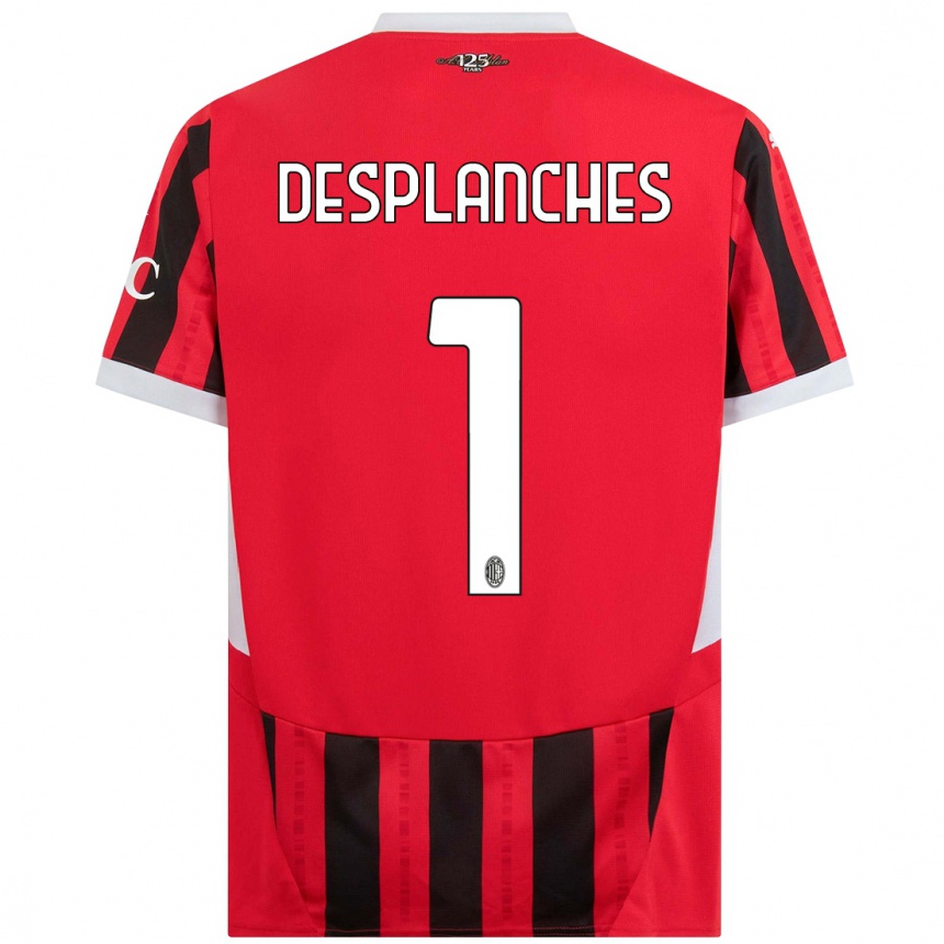 Niño Fútbol Camiseta Sebastiano Desplanches #1 Rojo Negro 1ª Equipación 2024/25