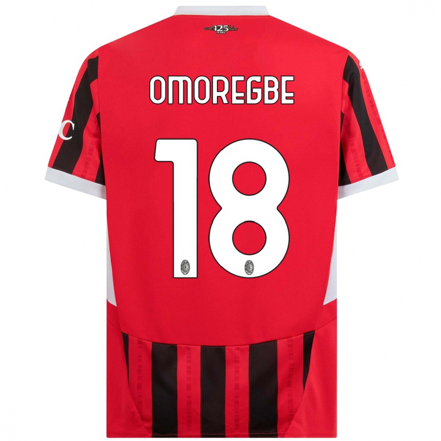 Niño Fútbol Camiseta Bob Murphy Omoregbe #18 Rojo Negro 1ª Equipación 2024/25