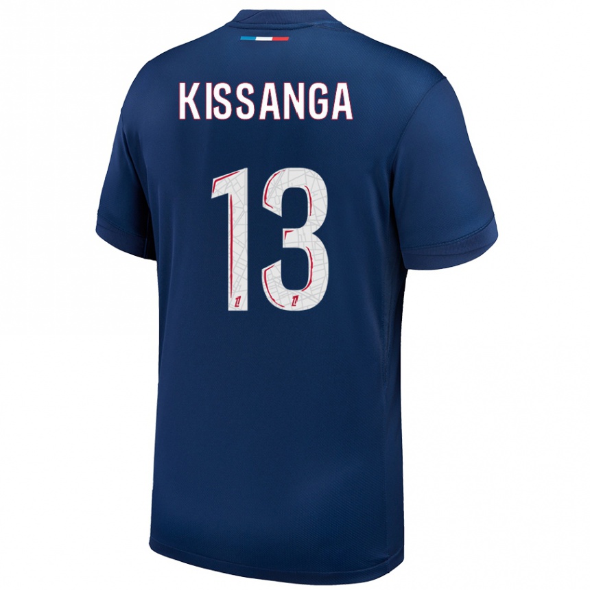 Niño Fútbol Camiseta Hugo Kissanga #13 Azul Marino Blanco 1ª Equipación 2024/25