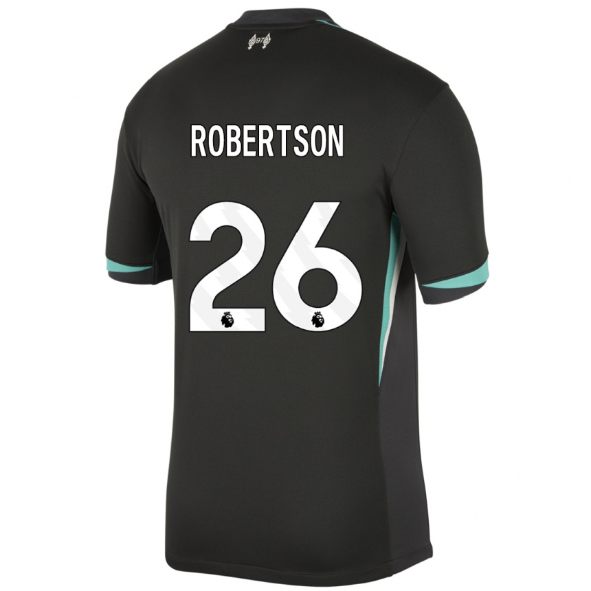 Niño Fútbol Camiseta Andrew Robertson #26 Negro Antracita Blanco 2ª Equipación 2024/25