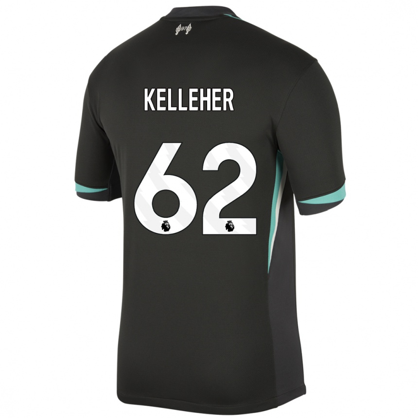 Niño Fútbol Camiseta Caoimhin Kelleher #62 Negro Antracita Blanco 2ª Equipación 2024/25