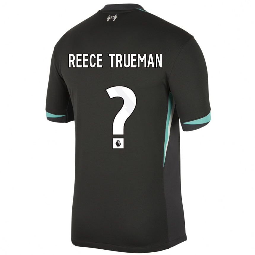 Niño Fútbol Camiseta Reece Trueman #0 Negro Antracita Blanco 2ª Equipación 2024/25