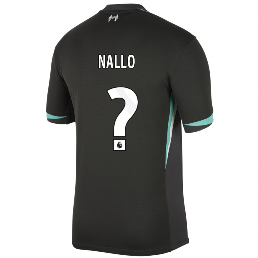 Niño Fútbol Camiseta Amara Nallo #0 Negro Antracita Blanco 2ª Equipación 2024/25