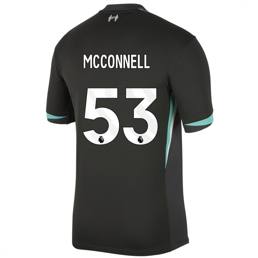 Niño Fútbol Camiseta James Mcconnell #53 Negro Antracita Blanco 2ª Equipación 2024/25