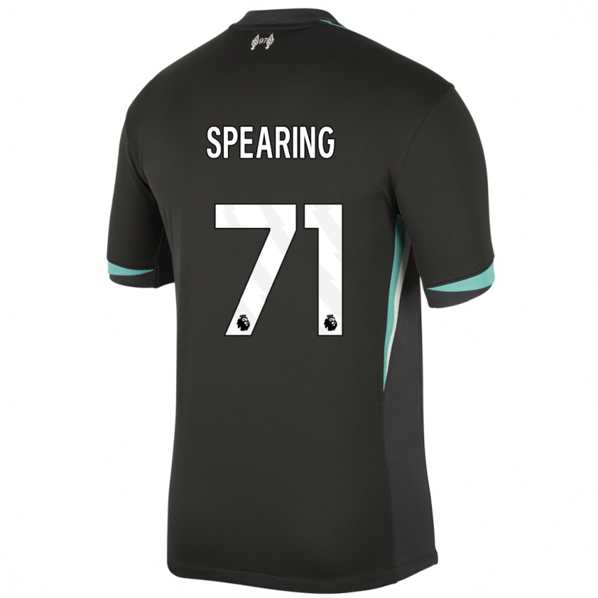 Niño Fútbol Camiseta Jay Spearing #71 Negro Antracita Blanco 2ª Equipación 2024/25