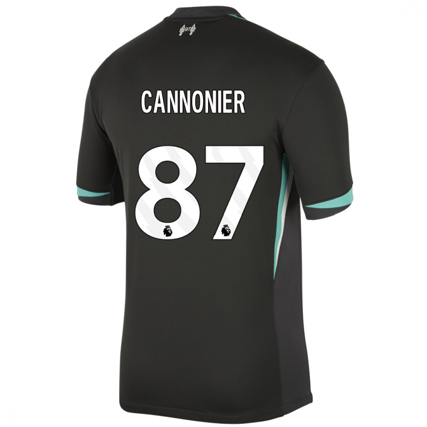 Niño Fútbol Camiseta Oakley Cannonier #87 Negro Antracita Blanco 2ª Equipación 2024/25