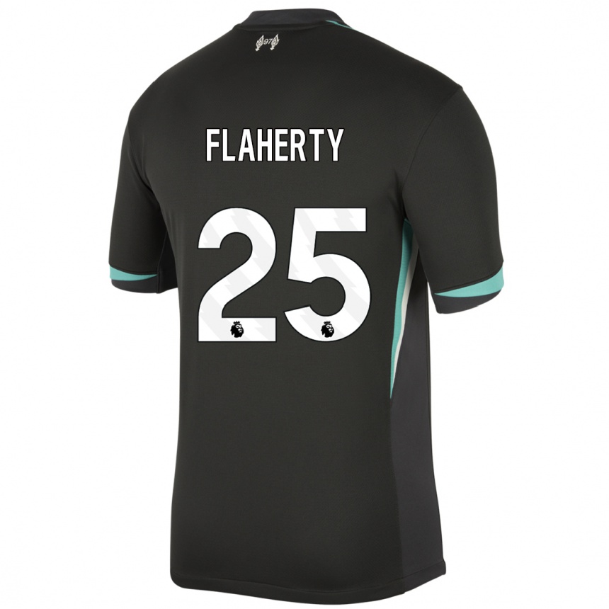 Niño Fútbol Camiseta Gilly Flaherty #25 Negro Antracita Blanco 2ª Equipación 2024/25