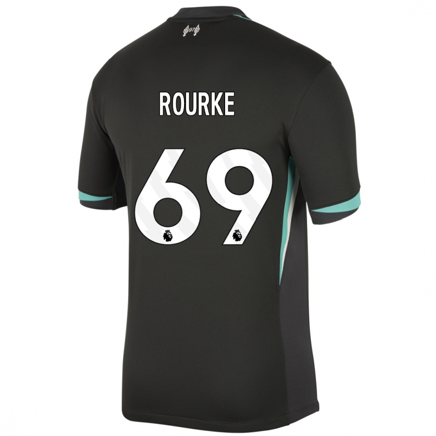 Niño Fútbol Camiseta Fidel O'rourke #69 Negro Antracita Blanco 2ª Equipación 2024/25