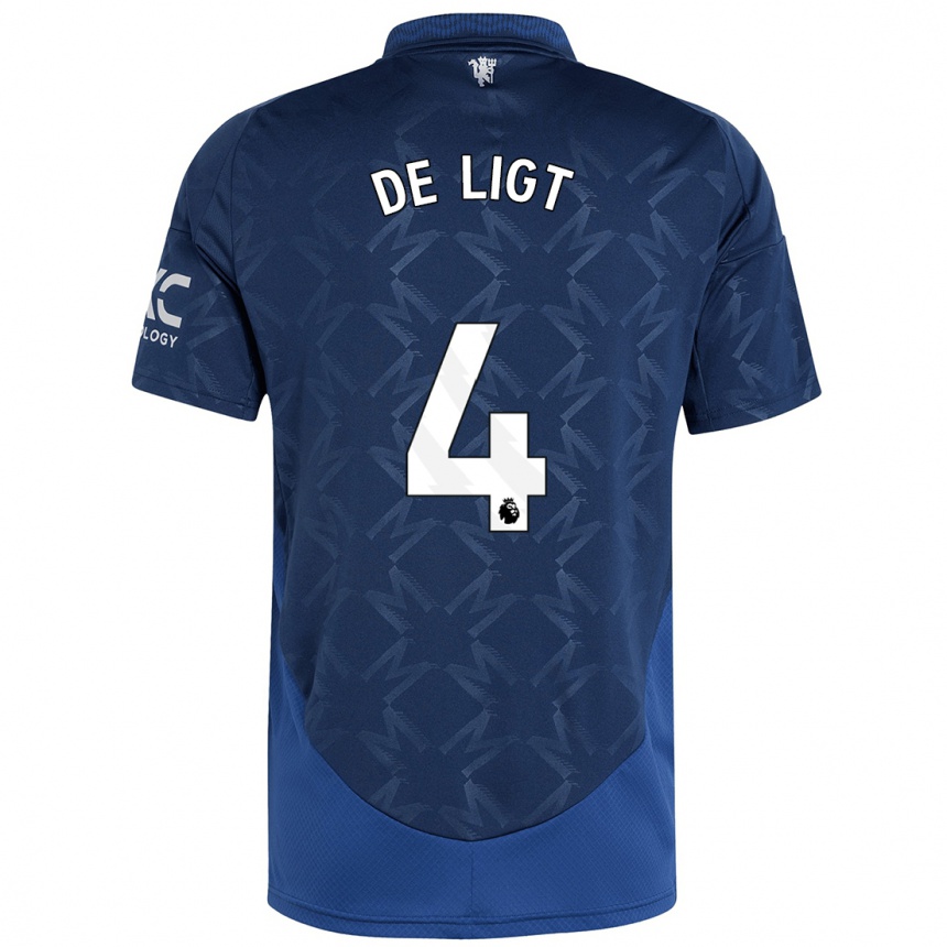 Niño Fútbol Camiseta Matthijs De Ligt #4 Índigo 2ª Equipación 2024/25