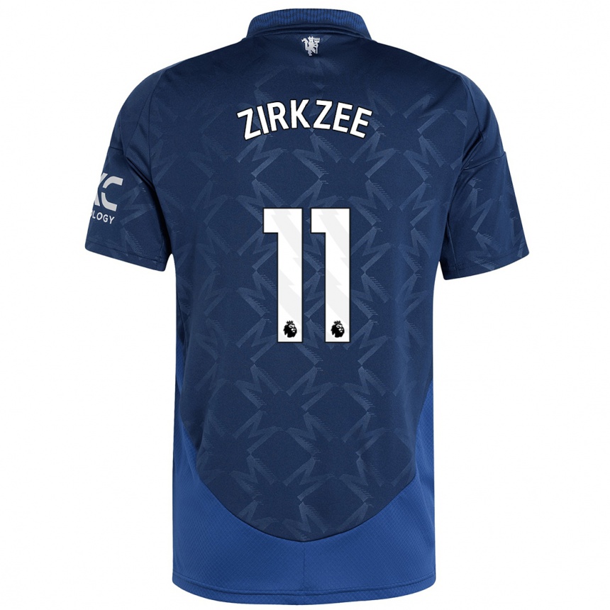 Niño Fútbol Camiseta Joshua Zirkzee #11 Índigo 2ª Equipación 2024/25