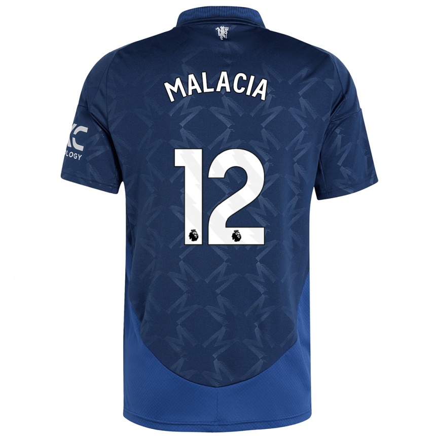 Niño Fútbol Camiseta Tyrell Malacia #12 Índigo 2ª Equipación 2024/25