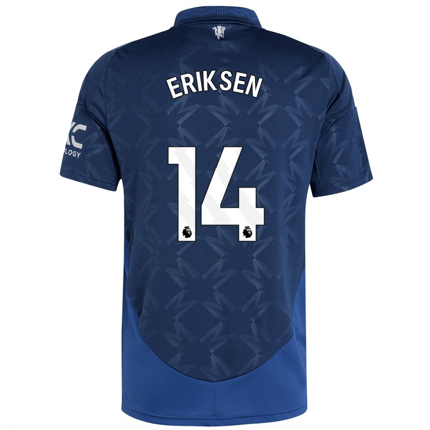 Niño Fútbol Camiseta Christian Eriksen #14 Índigo 2ª Equipación 2024/25