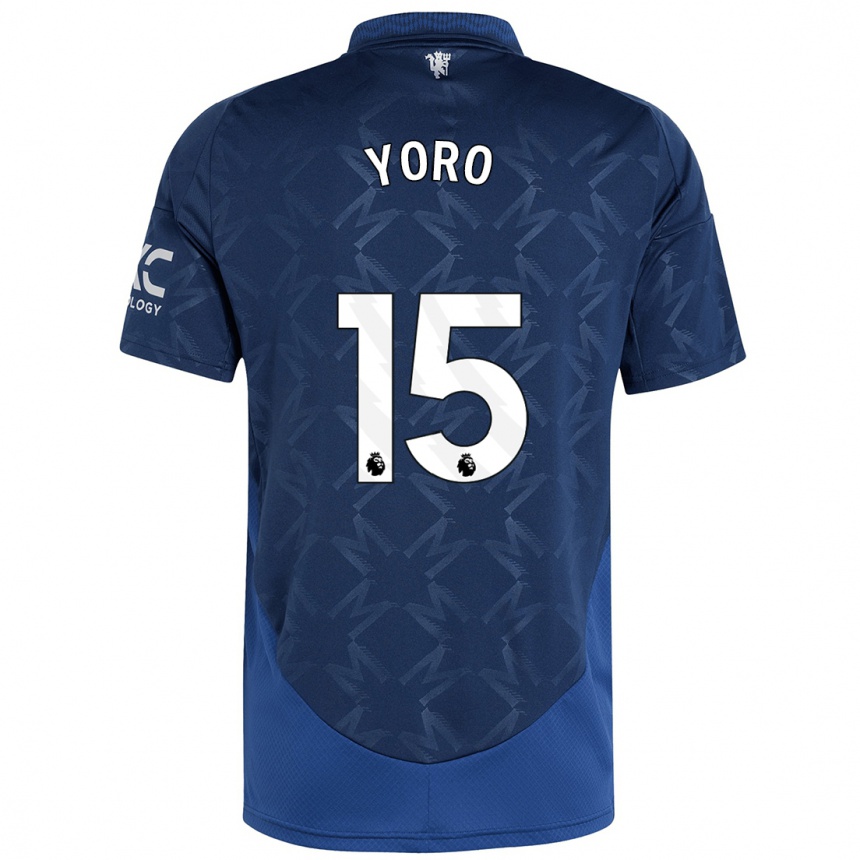 Niño Fútbol Camiseta Leny Yoro #15 Índigo 2ª Equipación 2024/25