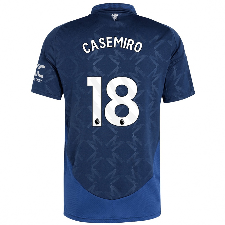 Niño Fútbol Camiseta Casemiro #18 Índigo 2ª Equipación 2024/25