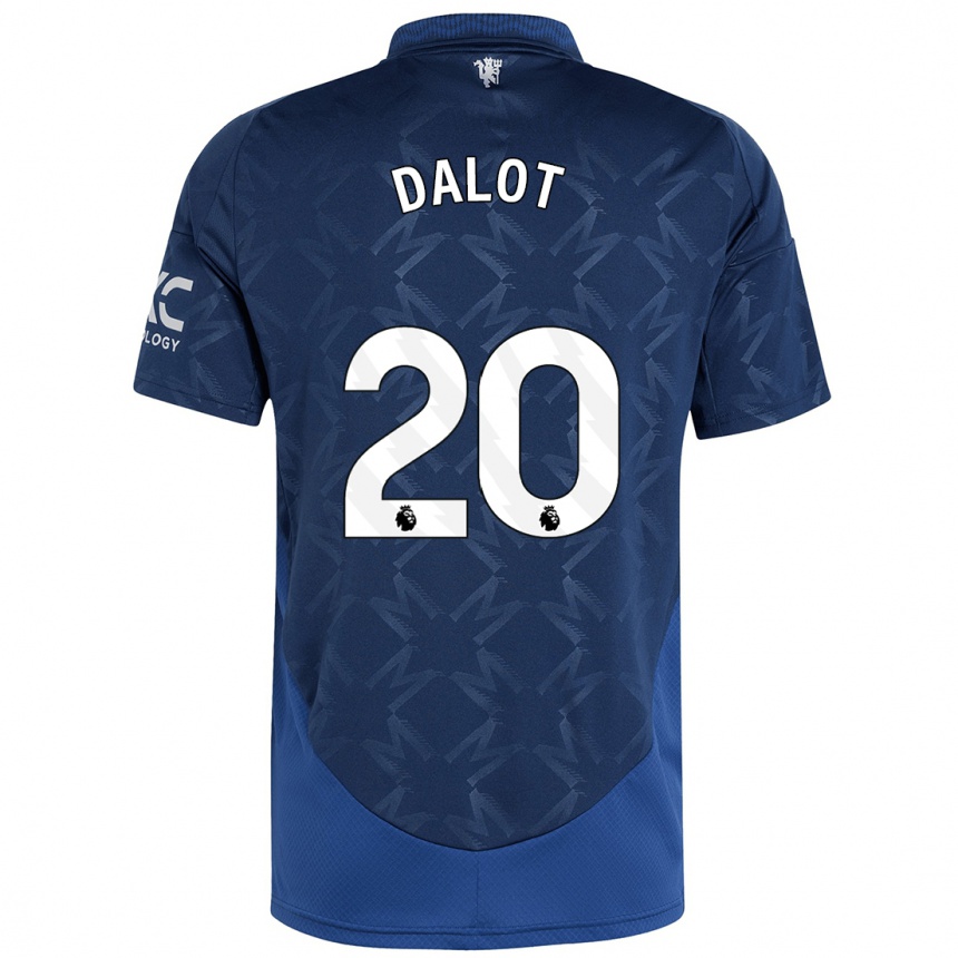 Niño Fútbol Camiseta Diogo Dalot #20 Índigo 2ª Equipación 2024/25