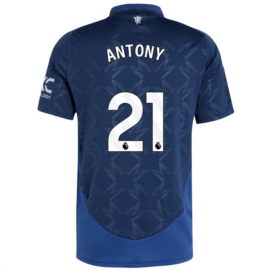 Niño Fútbol Camiseta Antony #21 Índigo 2ª Equipación 2024/25