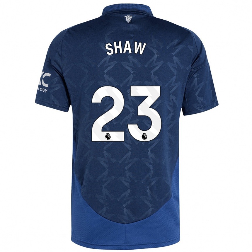 Niño Fútbol Camiseta Luke Shaw #23 Índigo 2ª Equipación 2024/25