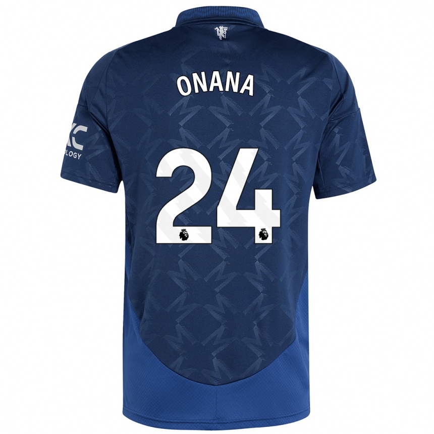 Niño Fútbol Camiseta Andre Onana #24 Índigo 2ª Equipación 2024/25