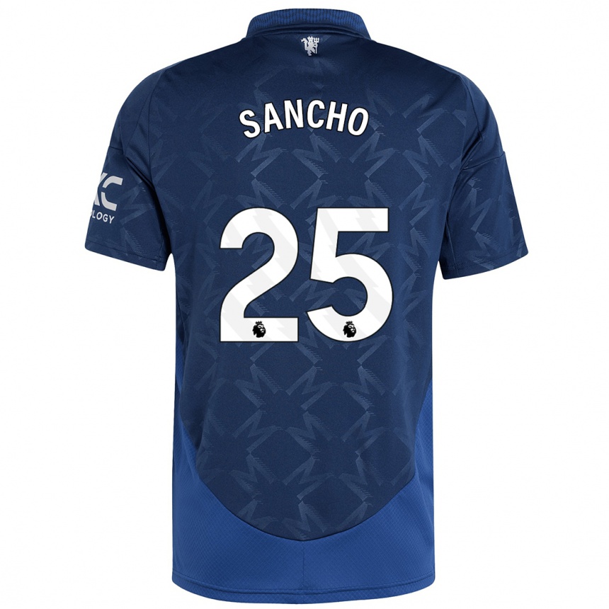 Niño Fútbol Camiseta Jadon Sancho #25 Índigo 2ª Equipación 2024/25