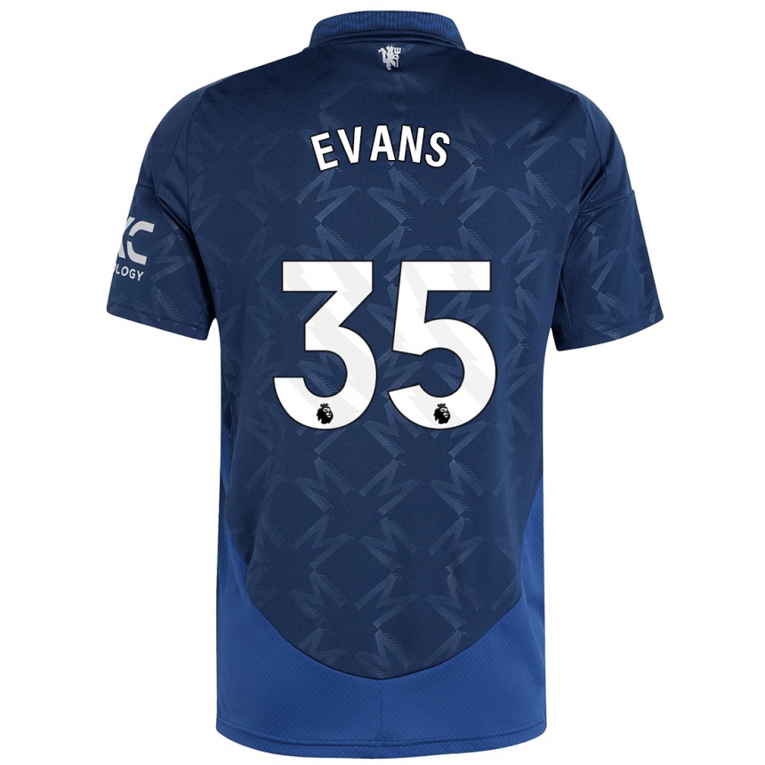 Niño Fútbol Camiseta Jonny Evans #35 Índigo 2ª Equipación 2024/25