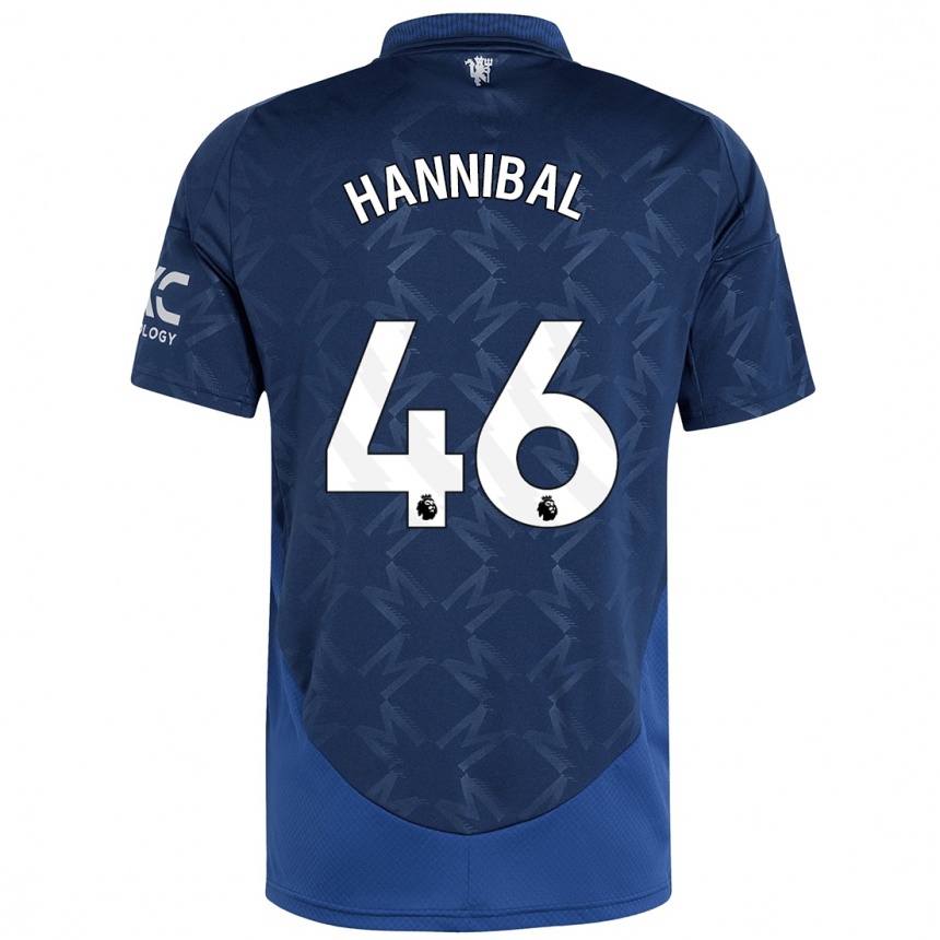 Niño Fútbol Camiseta Hannibal Mejbri #46 Índigo 2ª Equipación 2024/25