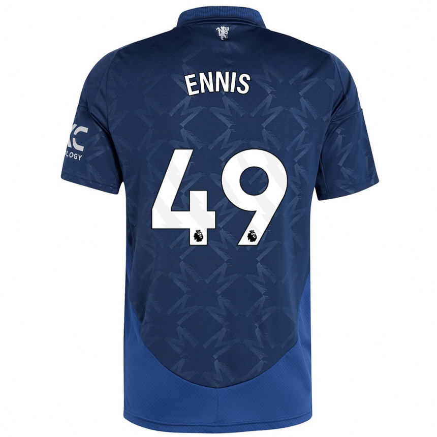 Niño Fútbol Camiseta Ethan Ennis #49 Índigo 2ª Equipación 2024/25