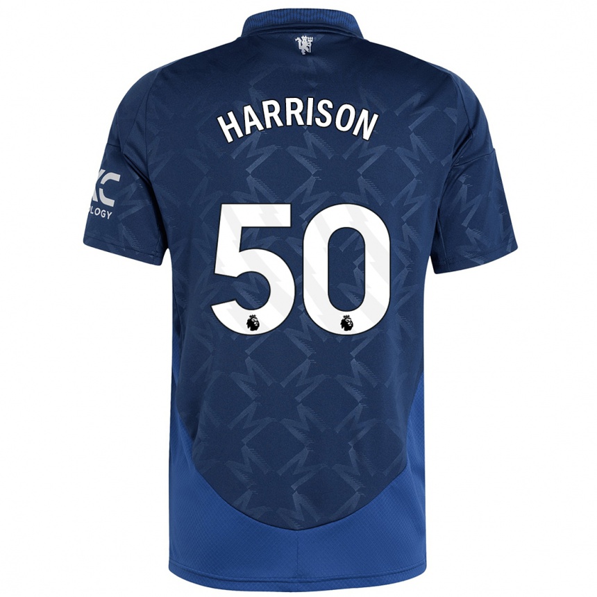 Niño Fútbol Camiseta Elyh Harrison #50 Índigo 2ª Equipación 2024/25