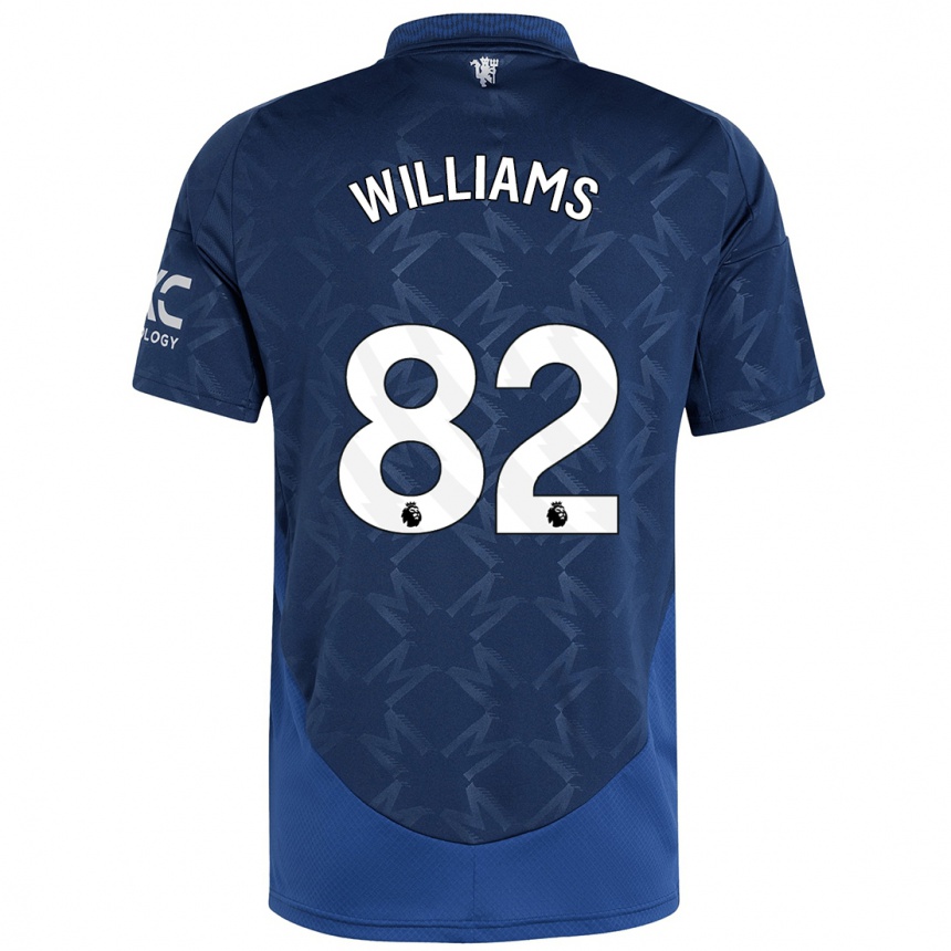 Niño Fútbol Camiseta Ethan Williams #82 Índigo 2ª Equipación 2024/25