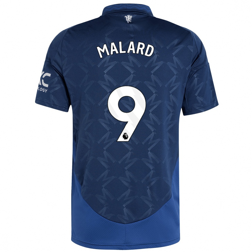 Niño Fútbol Camiseta Melvine Malard #9 Índigo 2ª Equipación 2024/25