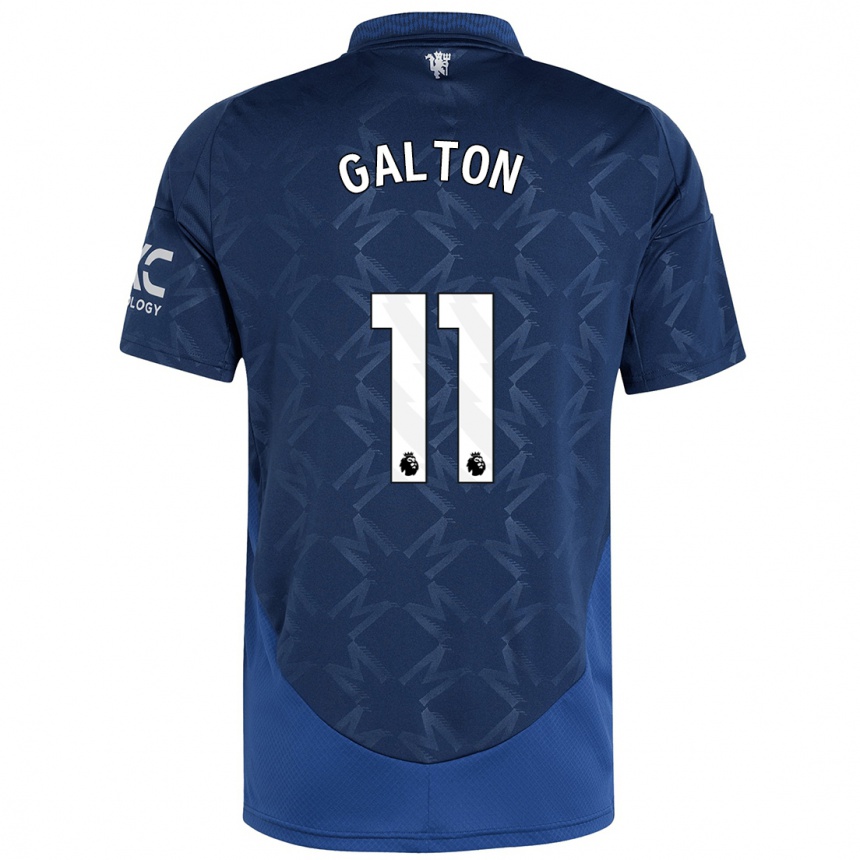 Niño Fútbol Camiseta Leah Galton #11 Índigo 2ª Equipación 2024/25