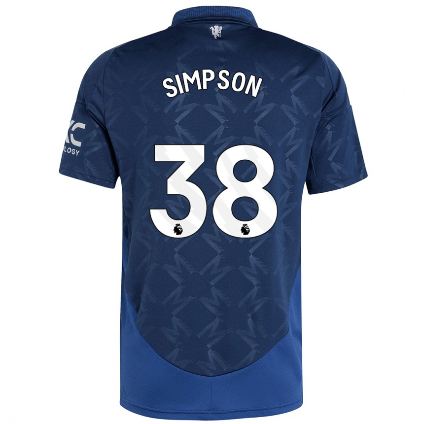 Niño Fútbol Camiseta Jess Simpson #38 Índigo 2ª Equipación 2024/25