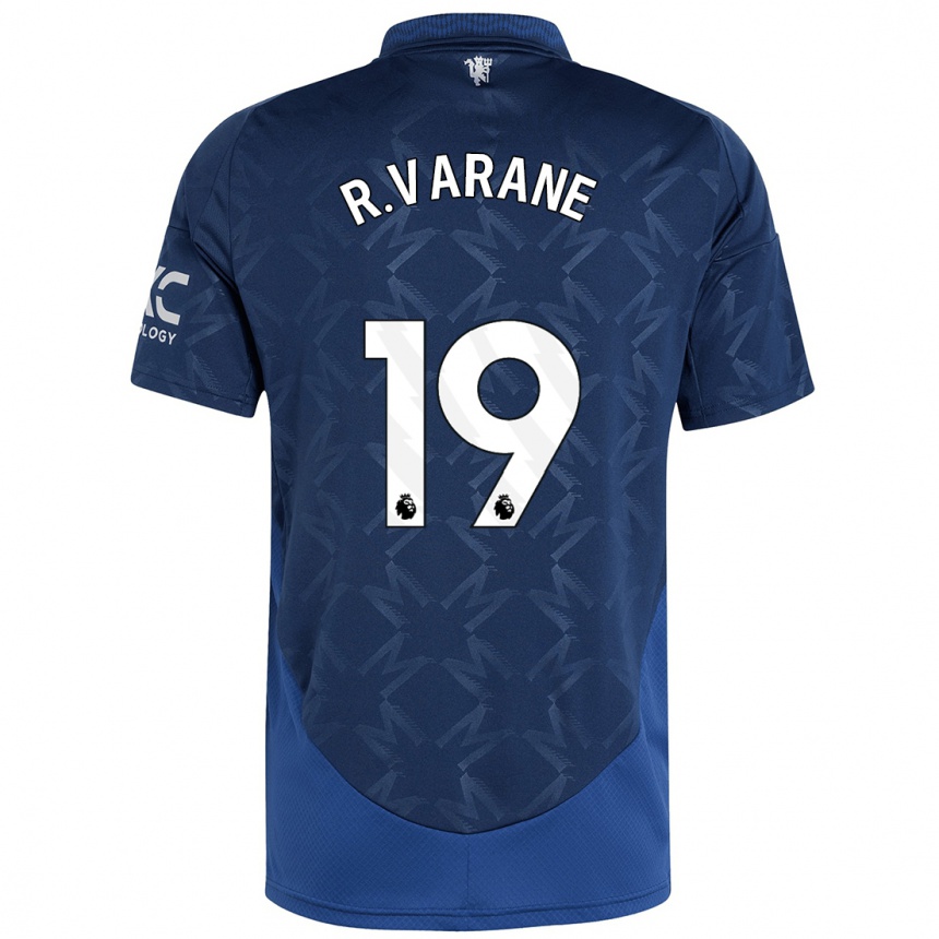 Niño Fútbol Camiseta Raphael Varane #19 Índigo 2ª Equipación 2024/25