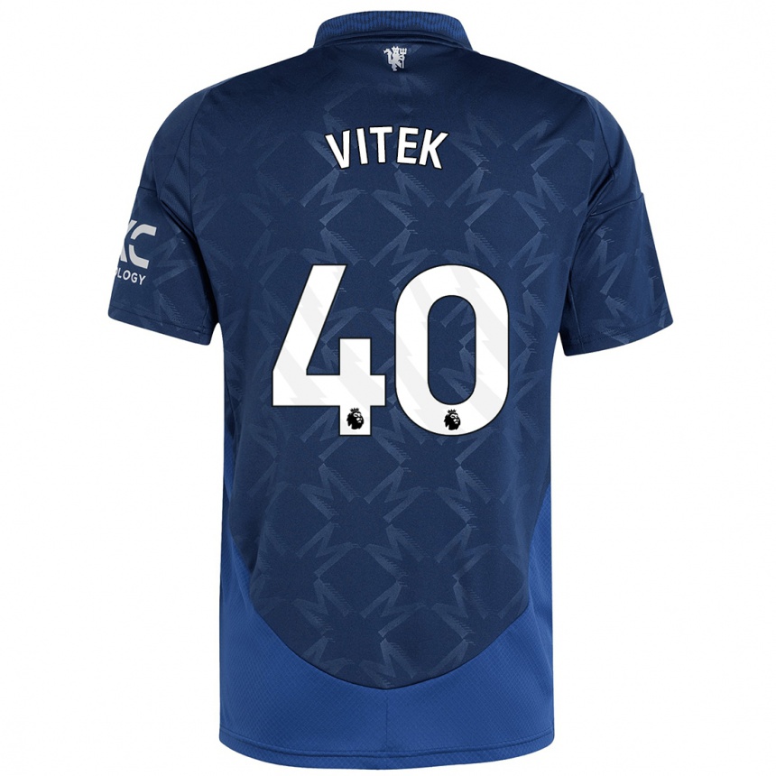 Niño Fútbol Camiseta Radek Vitek #40 Índigo 2ª Equipación 2024/25