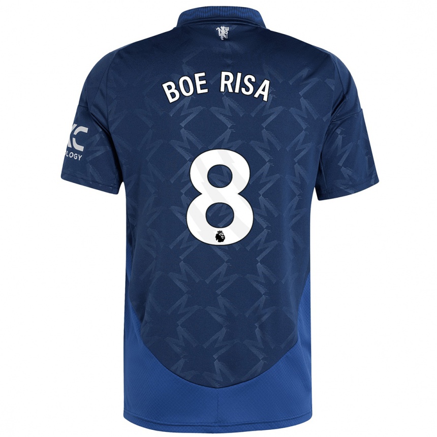 Niño Fútbol Camiseta Vilde Boe Risa #8 Índigo 2ª Equipación 2024/25