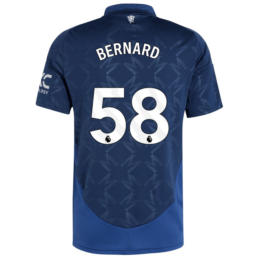 Niño Fútbol Camiseta Bernard #58 Índigo 2ª Equipación 2024/25