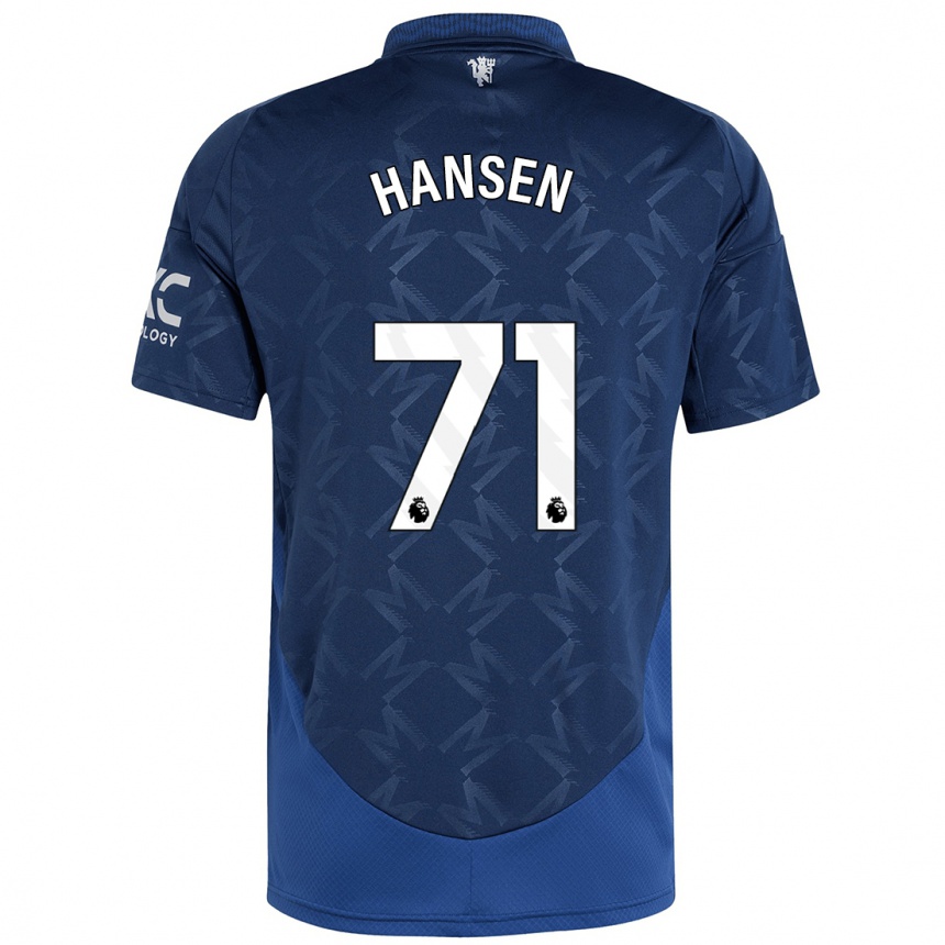 Niño Fútbol Camiseta Isak Hansen-Aaroen #71 Índigo 2ª Equipación 2024/25