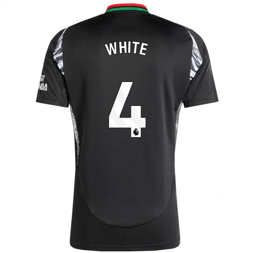 Niño Fútbol Camiseta Ben White #4 Negro 2ª Equipación 2024/25