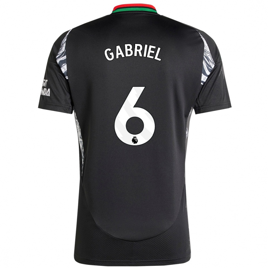 Niño Fútbol Camiseta Gabriel Magalhaes #6 Negro 2ª Equipación 2024/25