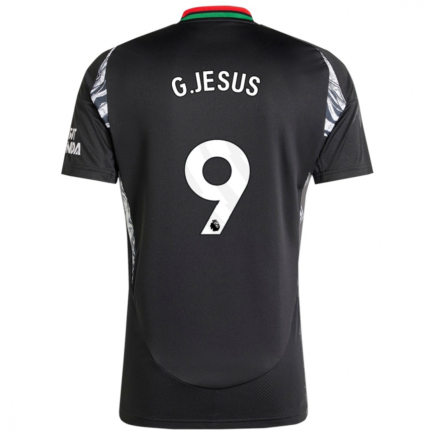 Niño Fútbol Camiseta Gabriel Jesus #9 Negro 2ª Equipación 2024/25