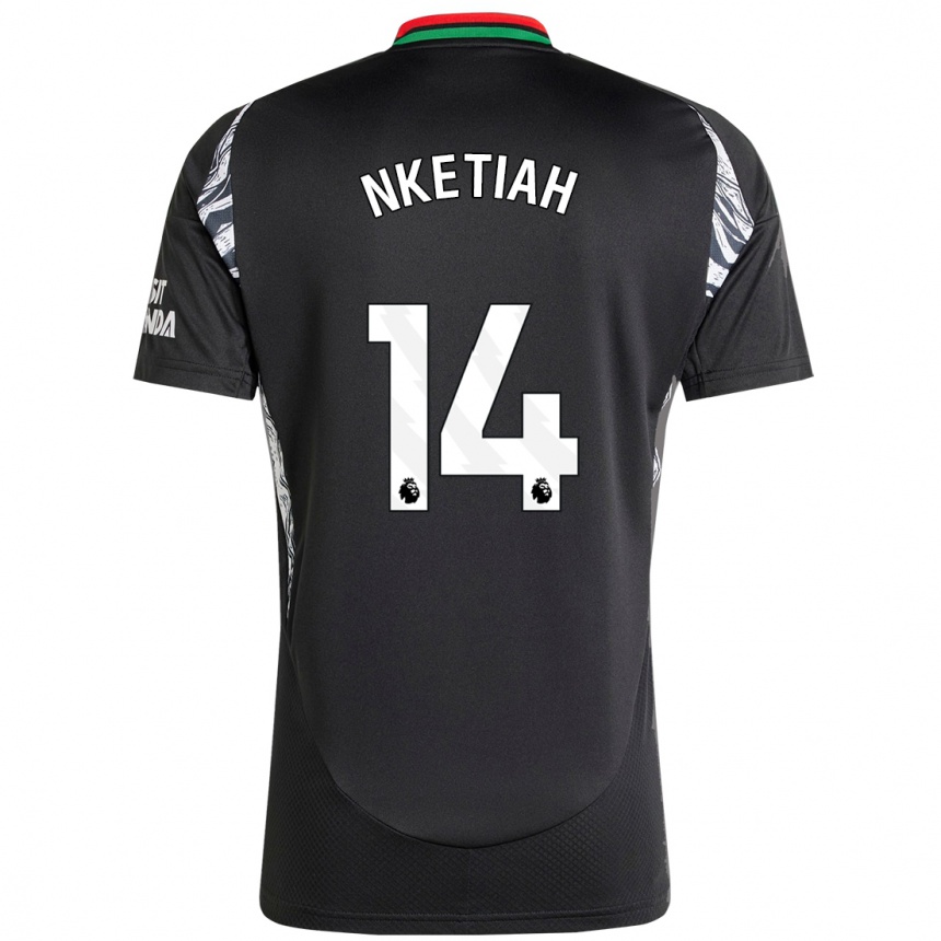 Niño Fútbol Camiseta Eddie Nketiah #14 Negro 2ª Equipación 2024/25