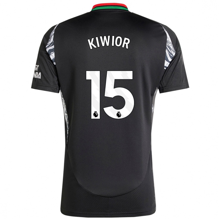 Niño Fútbol Camiseta Jakub Kiwior #15 Negro 2ª Equipación 2024/25